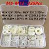 220/400Pcs M3 M4 M5 M6 M8 M10 M12 Plastic Nylon Flat Washer Plane Spacer Insulaton Gaskte Washer Nylon Gasket Ring Kit