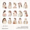 Twilight PET Die-cut Sticker Pack - Jue Edition Heartbeat Series, 30 Retro Character Stickers, Irregular Shapes, Girls Theme
