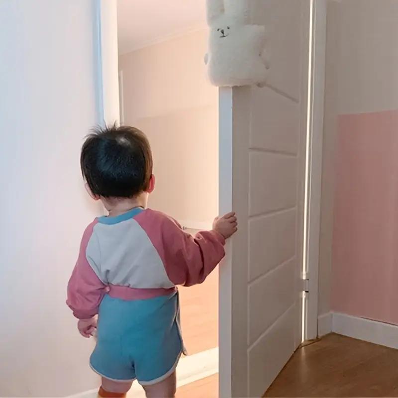 Little Rabbit and Bear Lambskin Soothing Toys Children's Anti-pinch Door Stop Baby Door Decoration Door Hanging