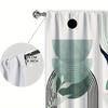 2 Panels Nordic Minimalist Plant Geometry Curtains   Versatile Design Suitable for Any Style   Creating a Peaceful Living Space