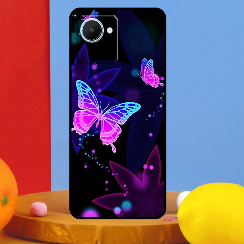 Black Beautiful Butterfly For Realme 15 Pro 10 11 12 13 14 Pro Plus GT6 GT7 C61 C67 C63 C71 C55 C51 C65 C53 C75 Case