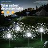 Solar Garden Lights Outdoor Waterproof Firework String Light Smart for Yard Decorative Outside LED Sparkler Lamp 8 Lighting Mode