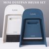 Navy Blue Mini Dustpan Brush Set 2 Types Of Brush Heads Small Dust Pan  For Kitchens