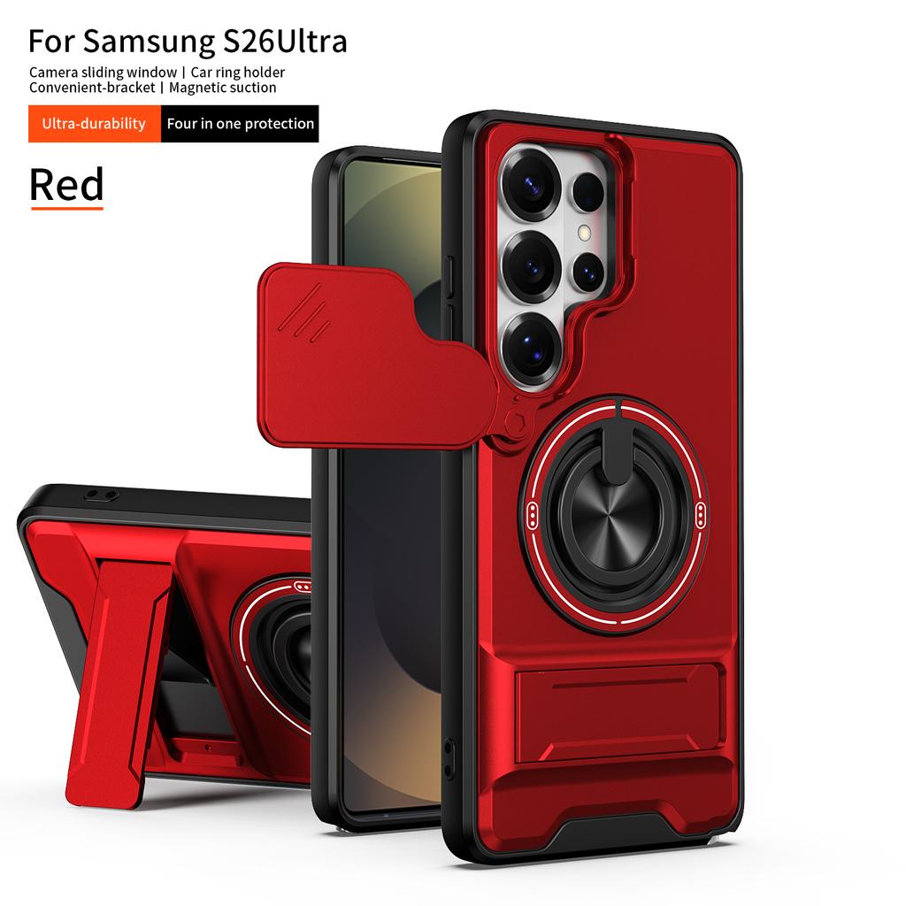For Magsafe Magnetic Fold Holder Phone Case For Samsung S26 Ultra S24 Plus S23 FE S22 S24 Military Armor Camera Protection Cover