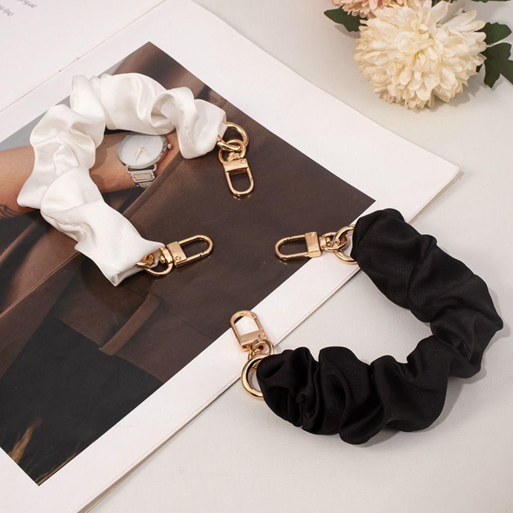 Short Elastic Mobile Phone Lanyard ABS Large Intestine Bag Rope Satin Mobile Phone Strap Backpack
