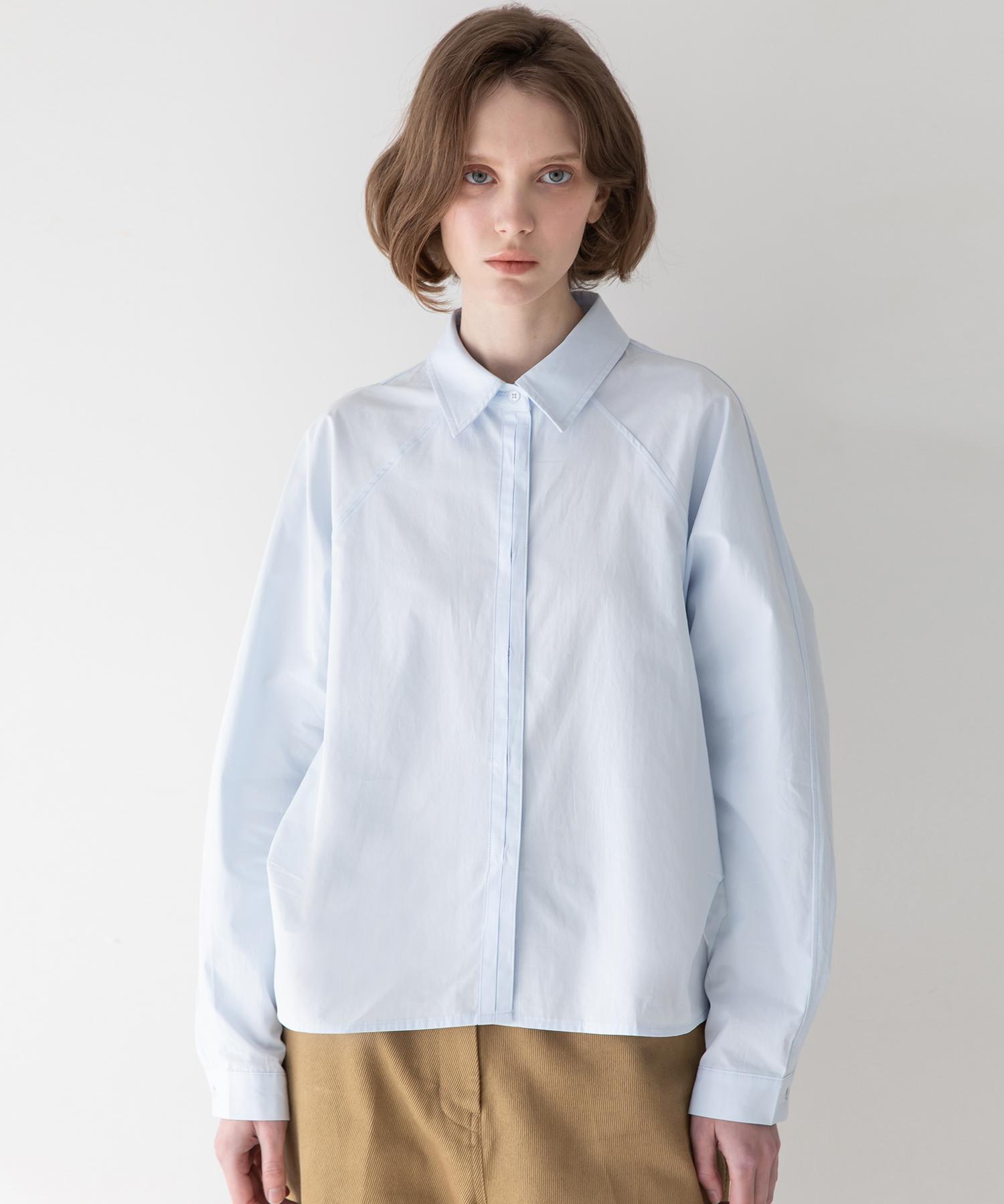 J Mark New York Pintuck Shirt - Sky Blue