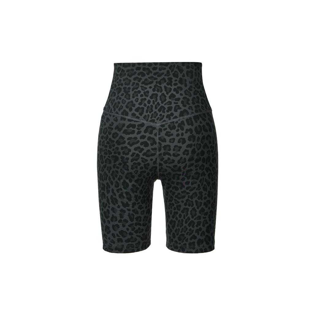 Nike One High-Waisted Fashionable Versatile Leopard Print Motorcycle Shorts Women Shorts Dark-Gray DX0122-070