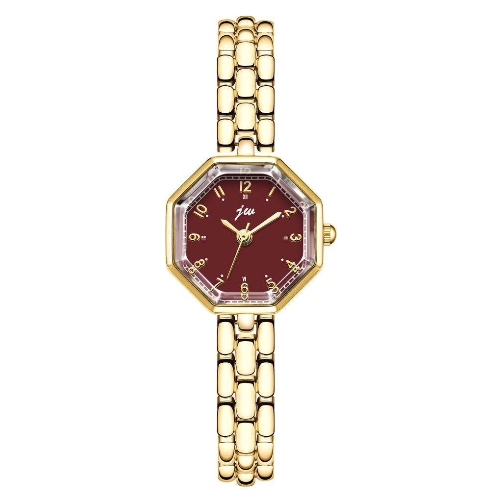 Mini Kleine Exquisite Quarzuhr Mittelalterliches Armband Damen Uhr Inlandsprodukt 1990er Retro Achteckiges Zifferblatt