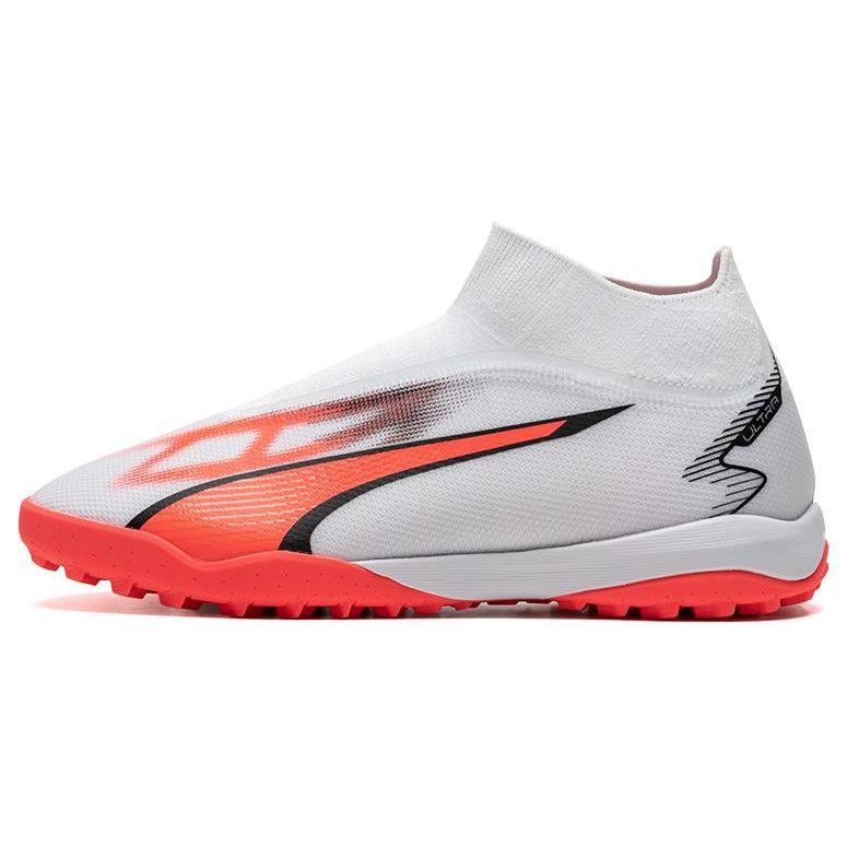 Puma Ultra Match + LL TF (Rubber Studs) Hard Ground Artificial Turf Soccer Shoes Men Soccer Shoes White Red Black 107513-01
