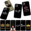 for Motorola Moto G54 G05 G24 G55 G75 G85 G15 G57 G86 Power Edge 50 30 Ultra Fusion neo Pro Case Heart Crown King Queen Princess