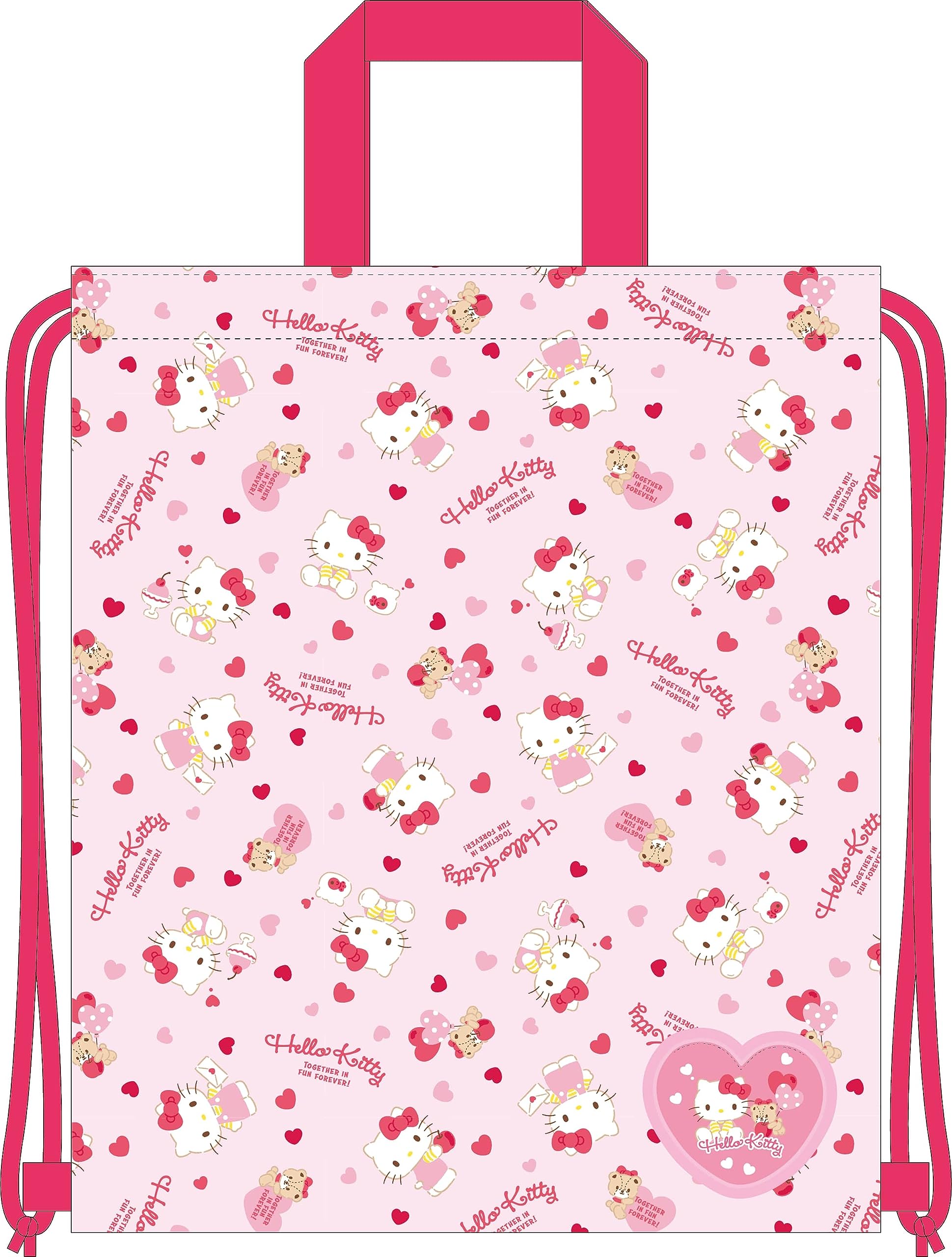 

Takanami Create Стеганый рюкзак Hello Kitty Для внеклассных занятий [120813] детский сад, школа, розовый