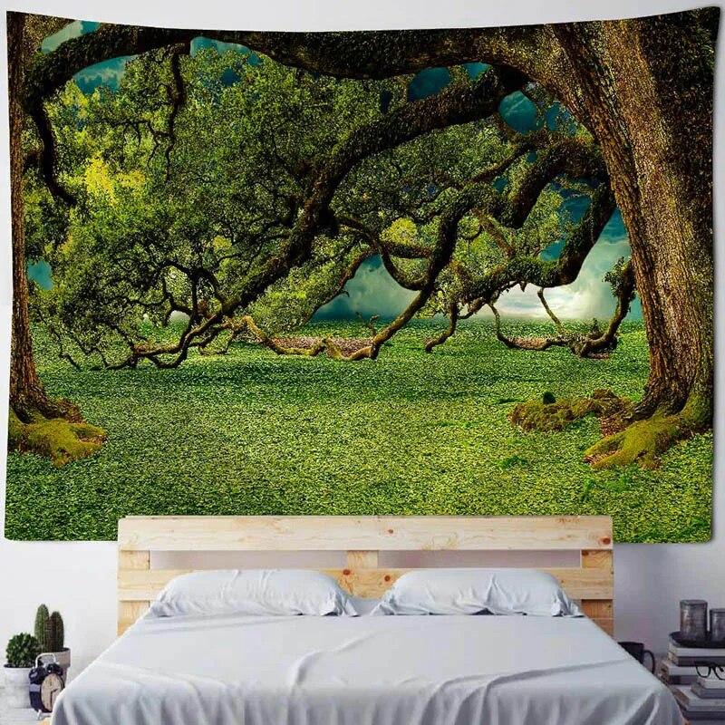 Large Tapestry Nature Landscape Forest Wall Hanging Room Decoration Bohemian Bedroom Living Room Wall Decoration