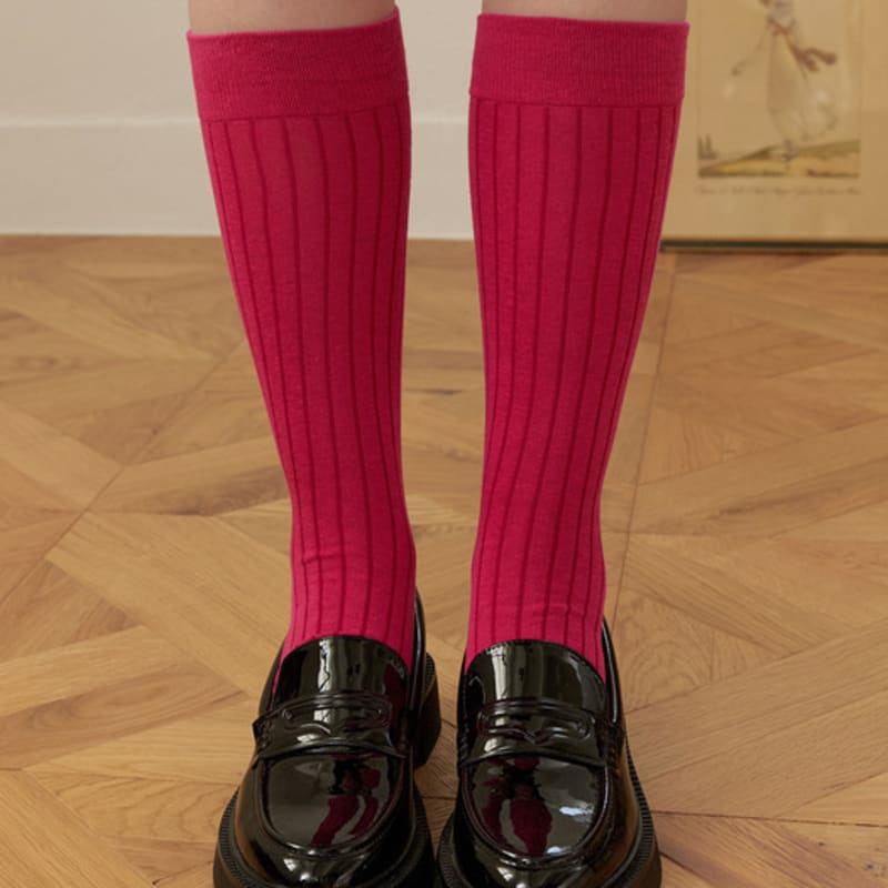 Tatiana Striped See-Through Mid-Calf Socks SC8085 (12 Colors)