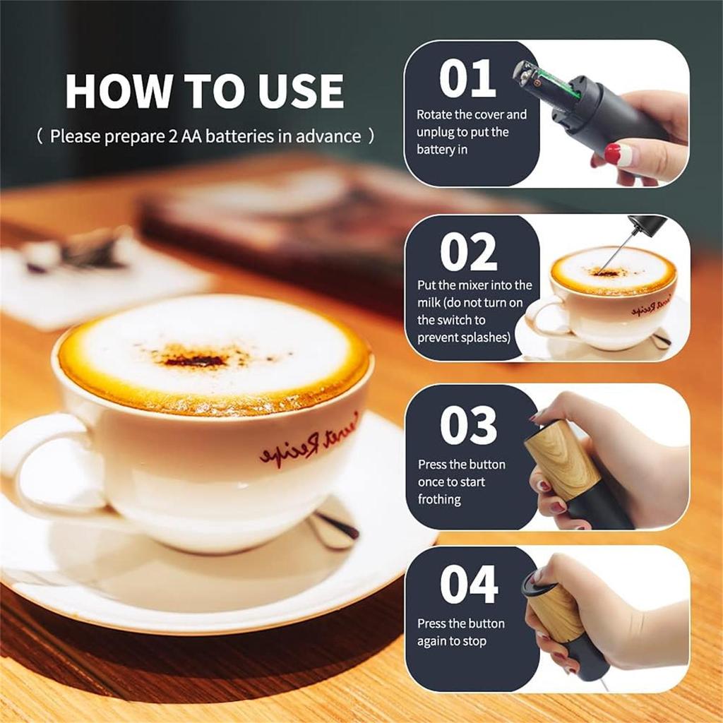 Mousseur à Lait éLectrique Pour Mousseur à Café, Machine à Mousse Portative - Mousseur à Lait éLectrique, Batteur à œUfs Portatif - Electroménager