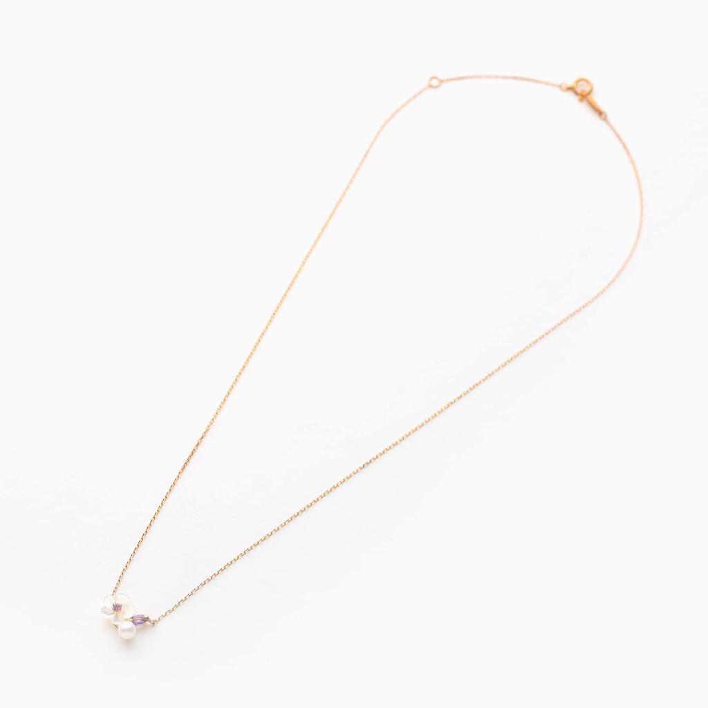 Collier d'œillet en or rose K10, fleur de naissance de septembre [Bloom] 0351-0992-0041-0000