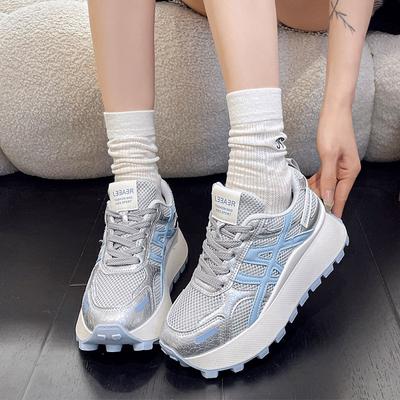 Thick-soled German Training Shoes Women's New Popular Shoes In 2025 Women's Shoes Summer Net Shoes Women's Breathable Mesh Forrest Gump Shoes