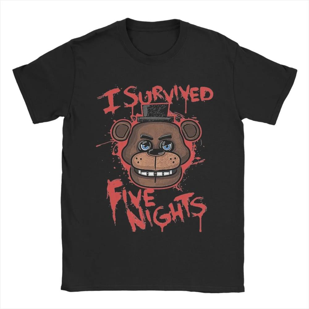 2026 Five Nights At Freddy's Freddy Fazbear's Pizza T-Shirt Both Men and Women Can Wear Fashionable Short-sleeved Shirts