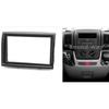 Kit montage autoradio 2 din - fiat - ducato - gris foncé - adaptateur antenne - iso
