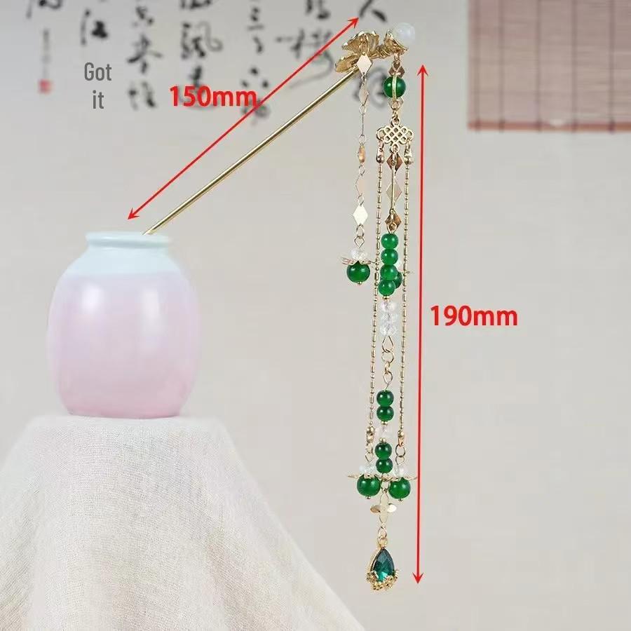 Elegant Metal Butterfly Hairpin with Tassels – Women s Ancient Chinese Style Headdress