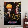 Bleach Monochrome Manga Collage Wall Tapestry  Ichigo Kurosaki Art Stylish Room Decor for Shonen Anime  Manga Fans