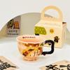 Shangqi Creative Ceramic Mug with Rocking Horse Bear Design