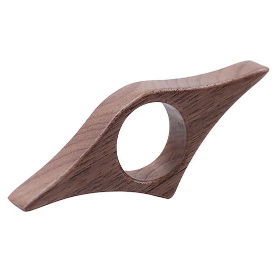 Wooden Thumb Book Holder Ergonomic One-Handed Page Clip for Reading Solid Wood Finger Ring Portable Desktop Reading Gadget Unique Gift for Book Lovers