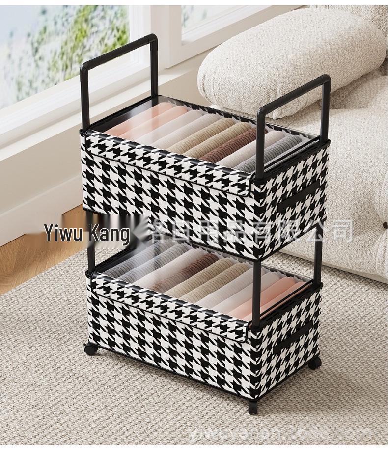 Cross-Border Multifunctional Multi-Layer Organizer Shelf and Movable Lingerie Storage Cabinet