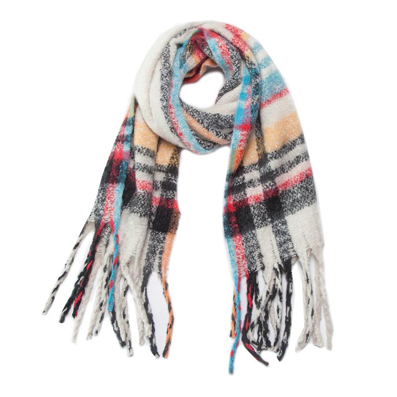 New Imitation Cashmere Women Scarf Winter Plaid Scarve Thick Wrap Shawl Pashmina Tassel Lady Mujer Foulard Bufanda Echarpe Hiver