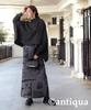 antiqua Ponte Design Long One Size Black Women's Top, Sleeve, PN-00507, 05,