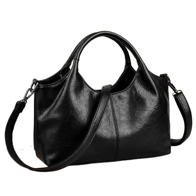 Women's Versatile Large Capacity Soft Leather Handbag - Fashionable Crossbody Shoulder Bag for Mom