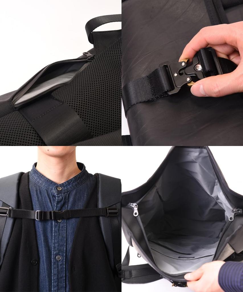 Seal Designer Backpack, 2-Pack, Waterproof, Large Capacity, 25 Liters, Men's, Business Backpack, MotorcycleOutdoor Use, Made In Japan, PS-234NS