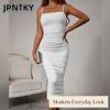 JPNTKY Women's Fashion Summer Spring Solid Color Print Sleeveless Square Collar Casual Dresses