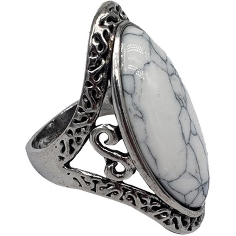 Ofertas Vintage Bohemian Style 6 Colors Oval Stone Finger Rings Zircon for Women Engagement Wedding Bridal Size 6 -11