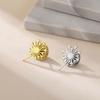 Gold Color Blowball Brooch Stainless Steel Women Brooch Minimalist Flower Lapel Pin  Daily
