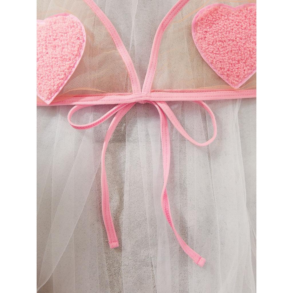 New Valentine's Day Multi-color Erotic Underwear Sexy Mesh Perspective Love Suspender Temptation Thong