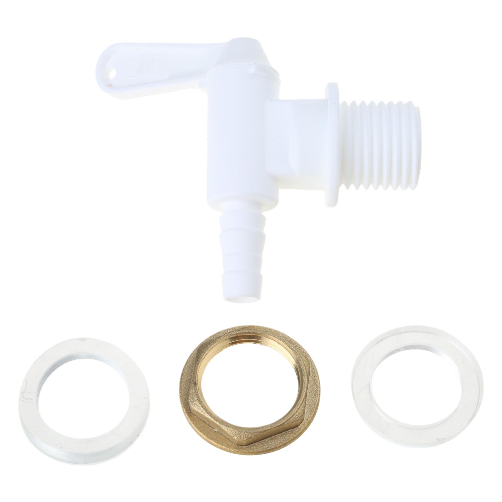 

Кран для бочки для воды 3/4 Пластиковый быстросъемный для шланга Бочка для дождевой воды Бочки для воды Резьбовой Запасной Водопроводный кран с латунной гайкой белый