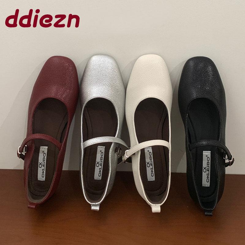 Fashion 2025 New Fashion Shallow Women Mary Janes Flats Shoes Spring Autumn Casual Female Buckle Strap Footwear Flats Shoes For Ladies