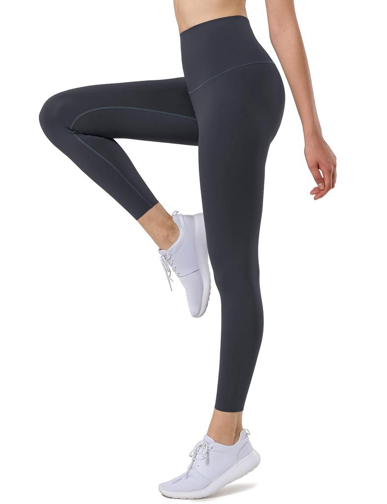 Yvette Compression Yoga Training Breathable Leggings for Long Size S Women's High-Waisted Pants, Tights, Running, Length, Gray,