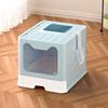 Enclosed Cat Litter Tray Extra Large Cat Litter Box with Lid And Drawer Anti-splash Hop-In Cat Toilet Includes Cat Litter Scoop