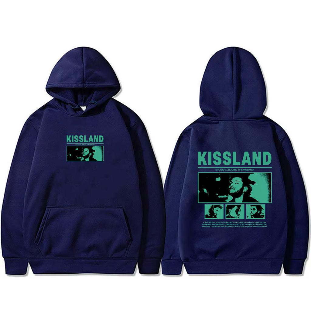 Rapper The Weeknd Kiss Land Album Graphic Hoodie Men Women Hip Hop Fashion Pop Music Streetwear Men's Casual Oversized Hoodies