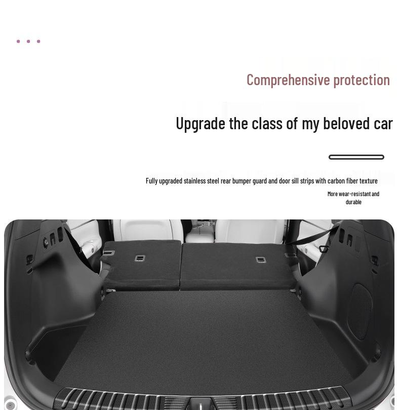 Q07 Qi Yuan Trunk Guard: Stainless Steel & Carbon Fiber Anti-Scratch Interior Trim