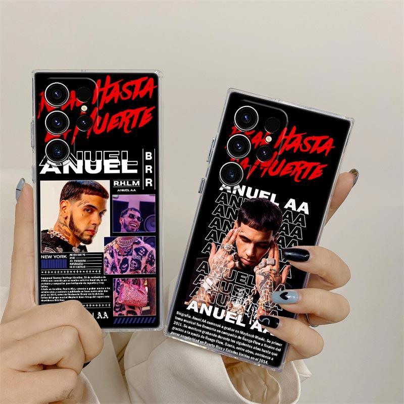 Anuel AA Real Hasta La Muerte Rapper Clear Case For Samsung Galaxy S26 S25 S24 S23 Ultra S20 S21 FE S22 Plus S26 5G Phone Cover