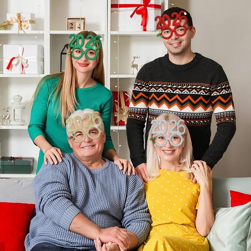Christmas Digital Glasses Decoration Hilarious Party Prop Essential For Kids' New Year Photos Diy Creative Eyewear