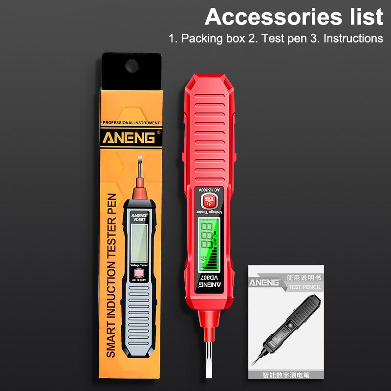 One-Word Induction Portable 50/60Hz Smart Electric Pen Tester Ncv Sensor Ac 12-300V Non-Contact Wire Detector Tools