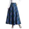 Jupe en laine pour femme, taille haute, imprimé écossais, jupe trapèze, automne hiver, jupe épaisse à large ourlet, tenue quotidienne