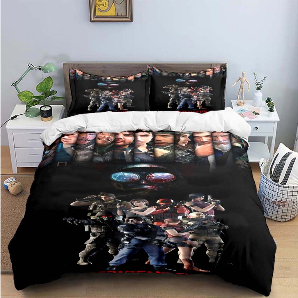 Fashion 3D Movie R-Resident Evil Print Bedding Sets Bed Supplies Set Duvet Cover Bed Comforter Set Bedding Set Luxury Gift