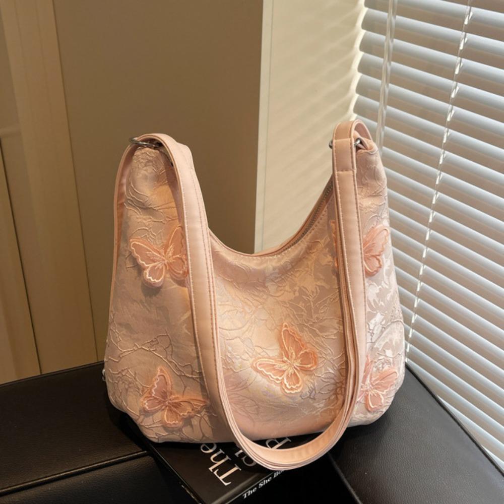 

Elegant Chinese Style Handbag Butterfly Hanfu Backpack Retro Embroidery Shoulder Bag Party розовый