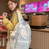 Schoolbag Japanese Ins New Schoolbag Fresh and Sweet Star Printed Backpack for Junior High School Students Casual and Lightweight Backpack