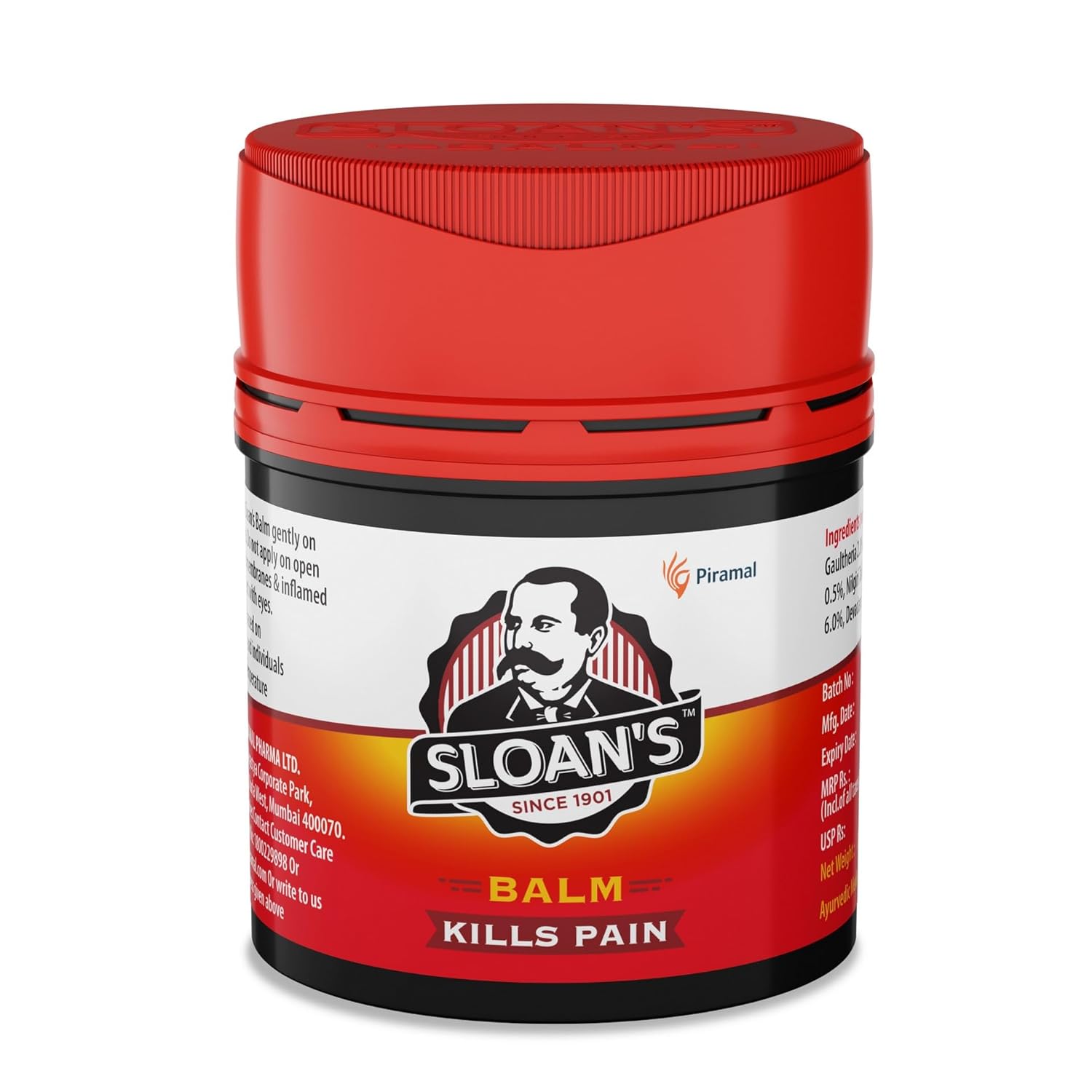 

Бальзам Sloan s Kills Pain Relief 20 г | Быстродействующее обезболивающее средство для суставов, мышц, спины, шеи | Аюрведическая травяная анальгетическая мазь