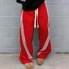 Loose Fit Sweatpants with Drawstring Waist and Side Stripe for Men and Women Casual Sportswear Trousers